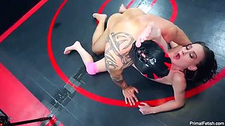 Veronica Church Rough Sex Wrestling Match - Blowjob Doggystyle Cum in Mouth with Big Cock