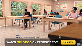 Race of Life - Asian College Student Flashes Her Pussy to Teacher in the Test