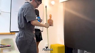 MILF Teacher Corrupts Unformed Minds of Dirty Students Right in the Classroom