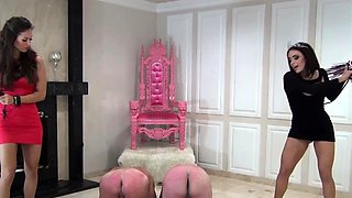 Two tight ass pornstars enjoying in group sex at home