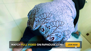 Egyptian Hot BBW Maid Stuck Under Bed & I Masturbate After Seeing Her Big Naked Ass