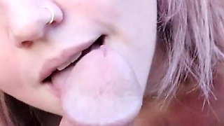 Sexy Nudist Sucks Your Cock in Public