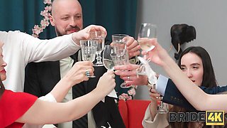 Threesome movie with delicate Andrew Marshall from Bride 4K