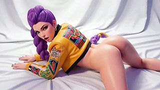 Rumi from KPOP Demon Hunters Dancing Naked (Cartoon 3D Ai) 01