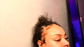 Light Skin Ebony Mixed Slut Punished With A Throat Fucking