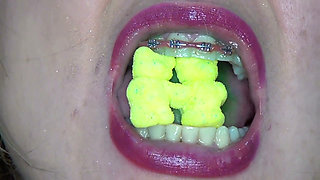 Swallowing Gummy Bears in Pairs!!