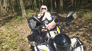 Horny German Granny Gets Hot While Walking and Seeks Adventure