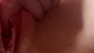 Fingering Masturbation and Spreading My Big Labia Pussy