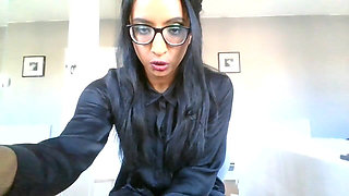 Specsy Librarian JOI and Cum on Tits