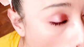 Nice-looking Cali Lee and Lee at bedroom clip
