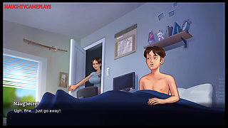 Horny Busty Girl Gets Face Fucked Until He Cums in Her Mouth - Summertime Saga by Kompas Productions