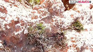 Blowjob on the beach and anal at home