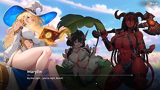 Satisfying hentai animation featuring a group of monster girls in a naughty test