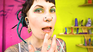 Tattooed Alt Girl Tests Z-Filmz Toywall Deep Pussy & Anal Toy Fucking