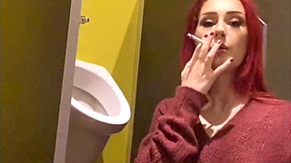 Smoking in a Urinal