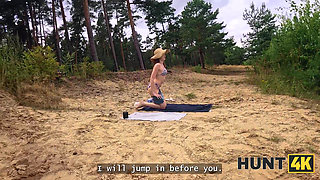 HUNT4K. He spotted the Couple at a Nudist beach and joined them