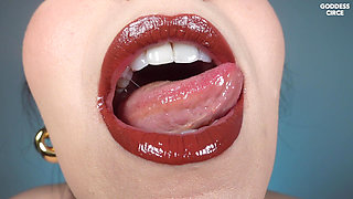 Inhale My Smoke - Close-up of My Mouth and New Sexy Lipstick