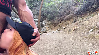 Horny Girl Blowjob and had Risky Sex in Nature