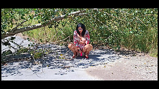 MILF Slut Got Caught Orgasming in the Woods