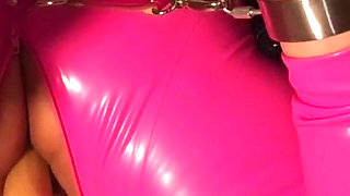 Rubber Doll with Muffled Moans Subdued by the Fucking Machine