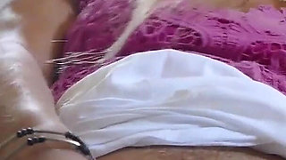 Glass Dildo Fucking & Orgasm with Extreme Close up POV