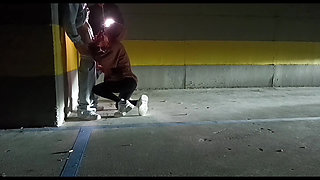 Young Wife Fucked Hard by a Fan in a Car Parking