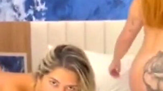 Hot Bitching Rolled with a Blonde Mackerel Gabi Carlos and a Very Hot Redhead Jenni Faria