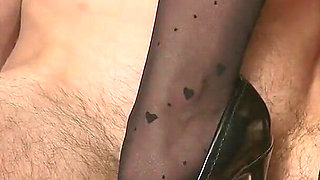 High Heels Sexy Legs in Nylons Footjob