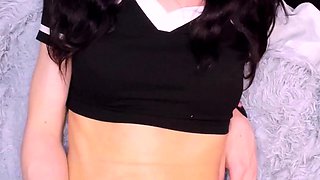 Jerking off shemale tranny solo play