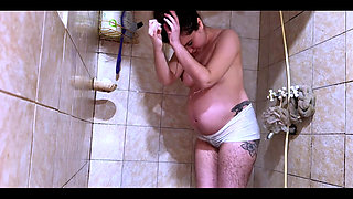Showering, Wetting My Panties in the Shower and Then Pissing on Them While I Have Them on