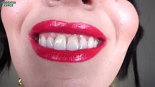 Beautiful Girl Smokes a Cigar - Ugly but Hot Lipstick