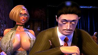 Two 3d cartoon cuties are ready for their bath