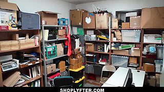 Audrey Royal And Audrey Charlize - Big Theft Caught And Punished By Security Guard