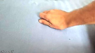 Stepbro Caught With Morning Wood While Sharing Bed, Cums On Stepsister's Big Ass In Tight Leggings