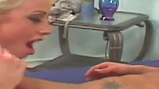 Blonde milf gets fucked hard in front of her husband