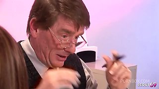 Flexible Teen Haley Sweet talk her Big Dick old Ugly Teacher to Fuck