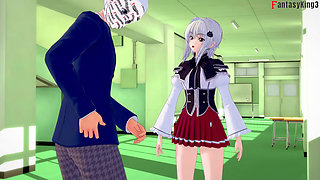 Koneko Blackmailed sex on the train - DXD NTR Madness Series