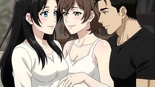 Surprise by girlfriend she invite her friend for threesome