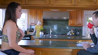 Hardcore orgy with his youthfull dark-haired