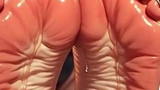 Submissive Guy Devoted to Sweaty Feet of Huge BBW