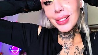 Innocent Busty blonde fingering and toying pussy