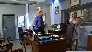 LICENSED TO BLOW - Angelina Ashe Owning His Boss Office