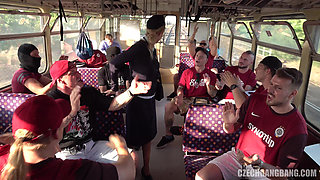 Czech Gang Bang 21 - Part 2: Train Conductor Joins a Hardcore Football-fan Gangbang