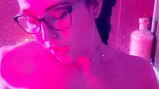 Red hair masturbates tight pussy with toys on webcam