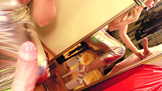 Siver Dress Blonde Milf Suck Big Dick Pov Eva Latex Big Ass Milf Heels Fetish Kink