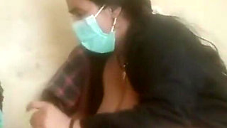Hot Indian Wife Wearing a Mask Rides Her Husband Hard - Desi Homemade Video