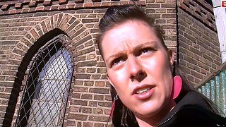 German Milf Picked up on Street for first Masturbation