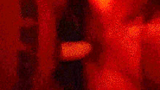 Amateur Brunette's Pussy Swallowing Giant Cock!