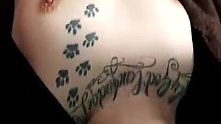 Gangbang with a kinky tattooed babe