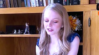 Solo light-haired spanks her thick booty with a paddle